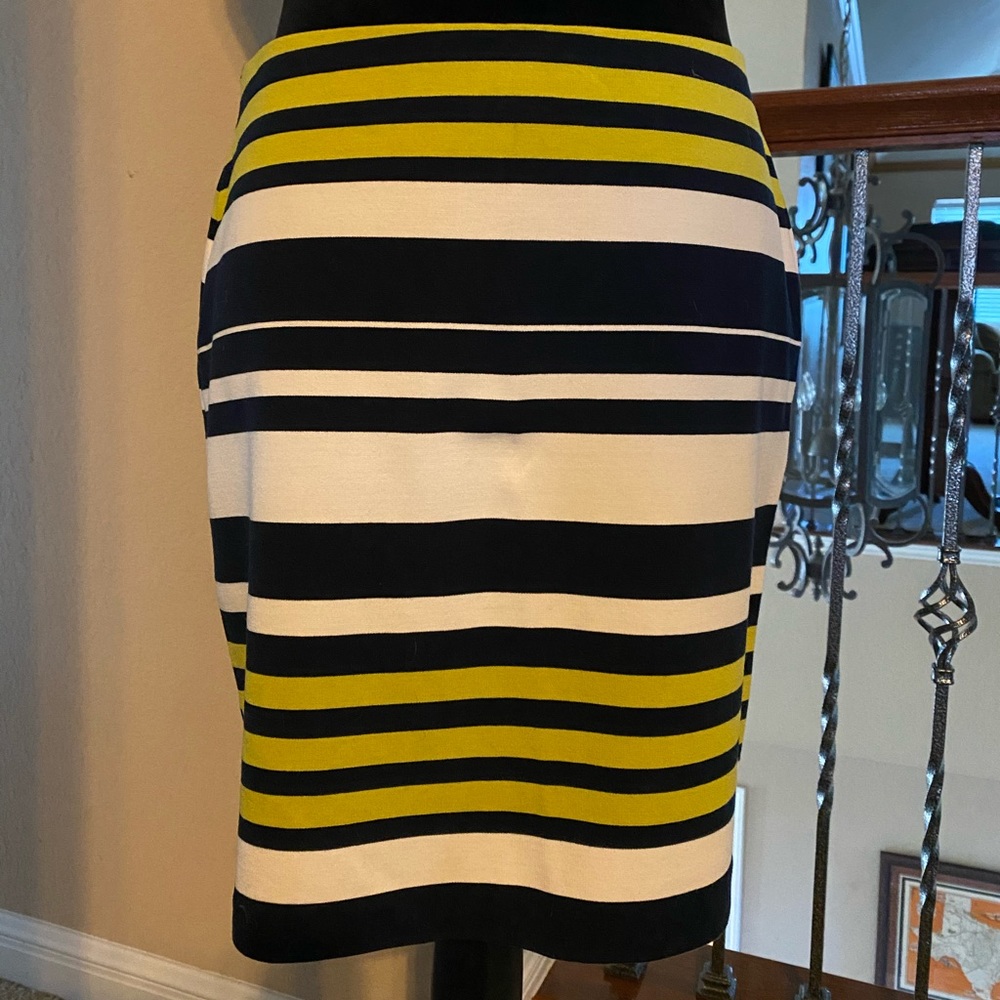 Ann Taylor jersey stripped skirt